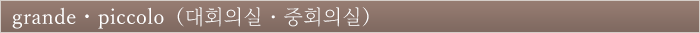 grande・piccolo 대회의실+중회의실